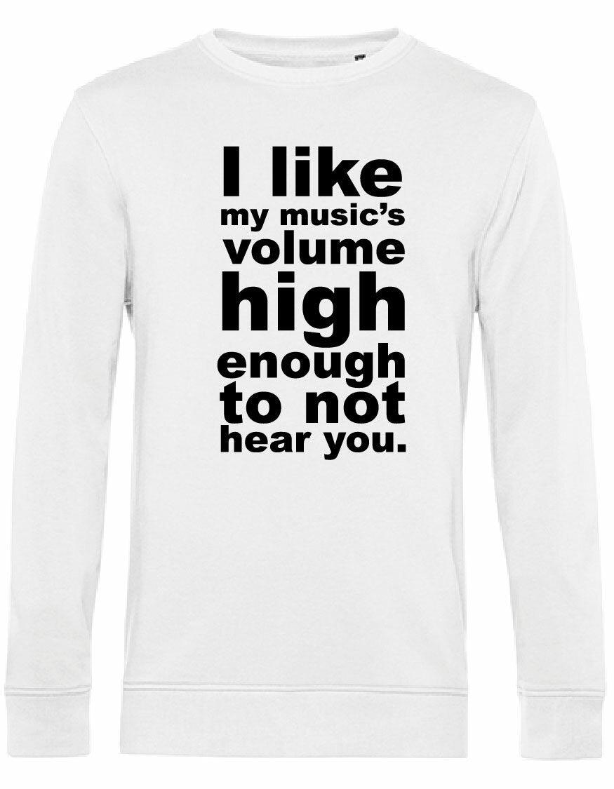 Sweater - I like my music White
