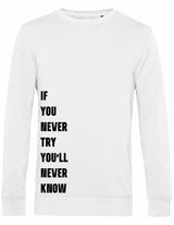 Sweater - Never Try, Never Know White
