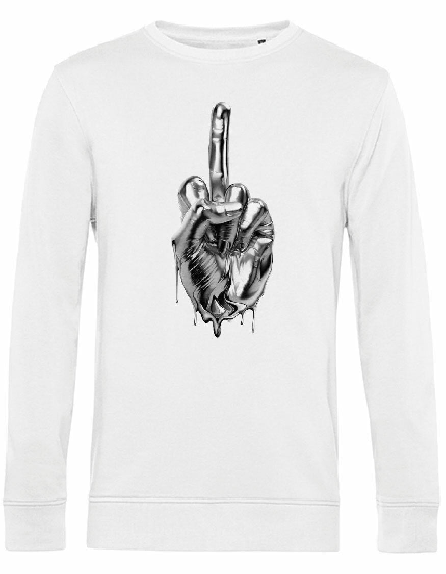 Sweater - Middlefinger White