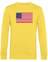 Sweater - American Flag Yellow Fizz