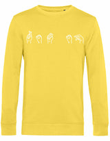 Sweater - Gebarentaal; Rot op Yellow Fizz