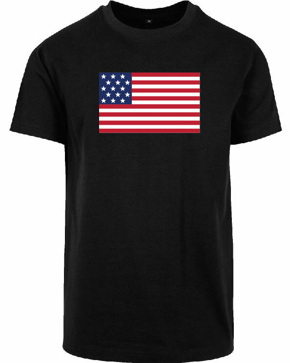 T-shirt - American Flag Black