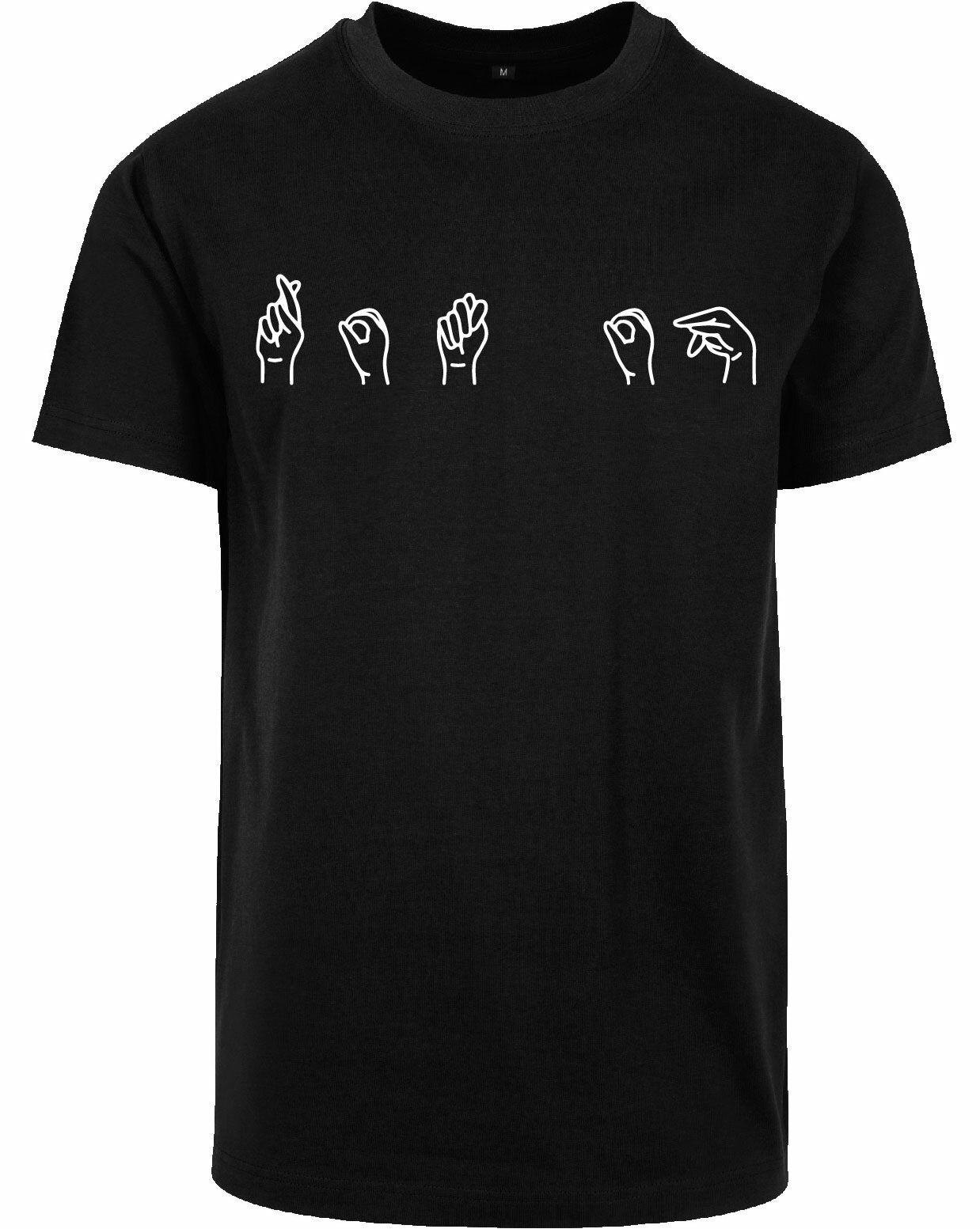 T-shirt - Gebarentaal; Rot op Black