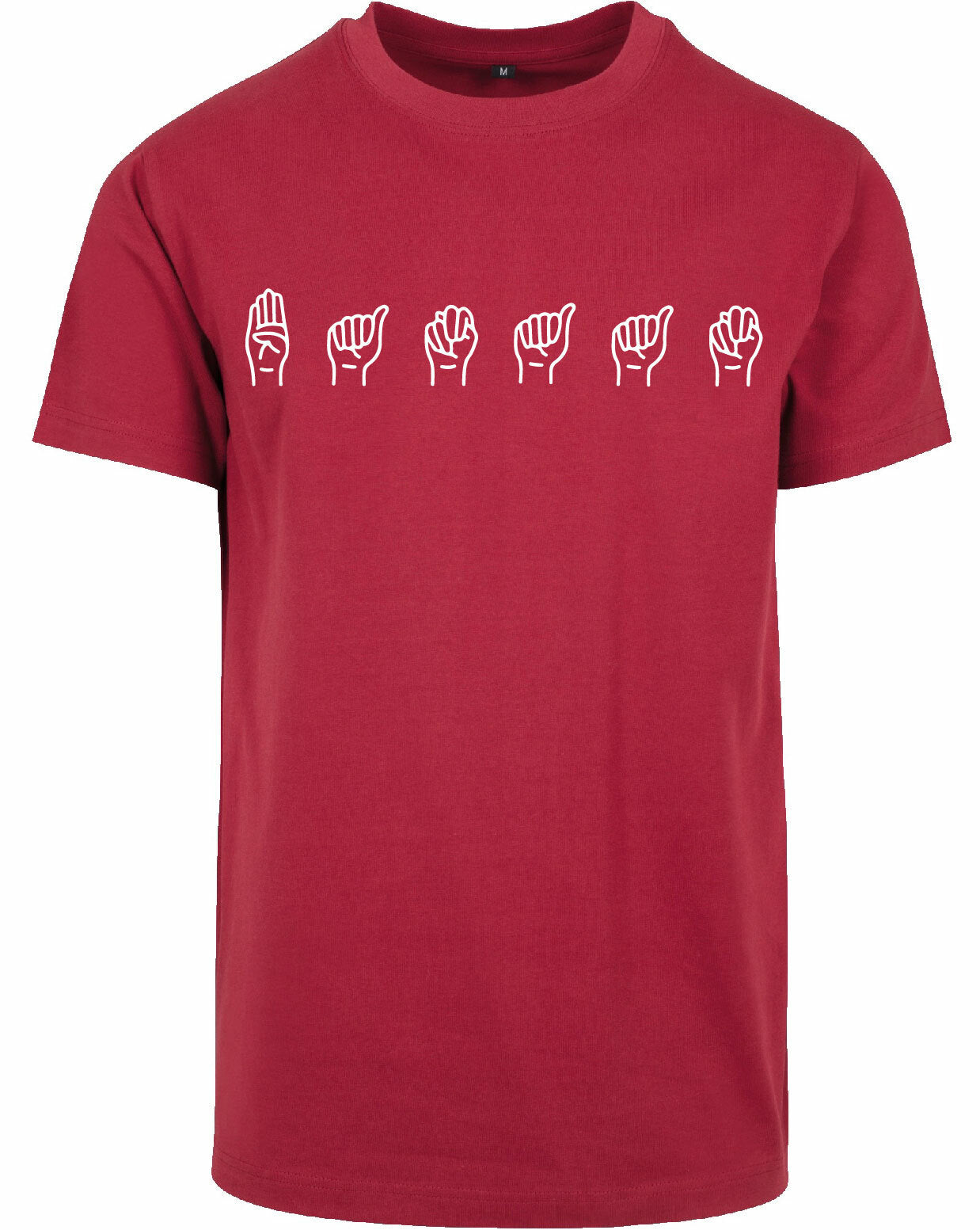 T-shirt - Gebarentaal; Banaan Burgundy