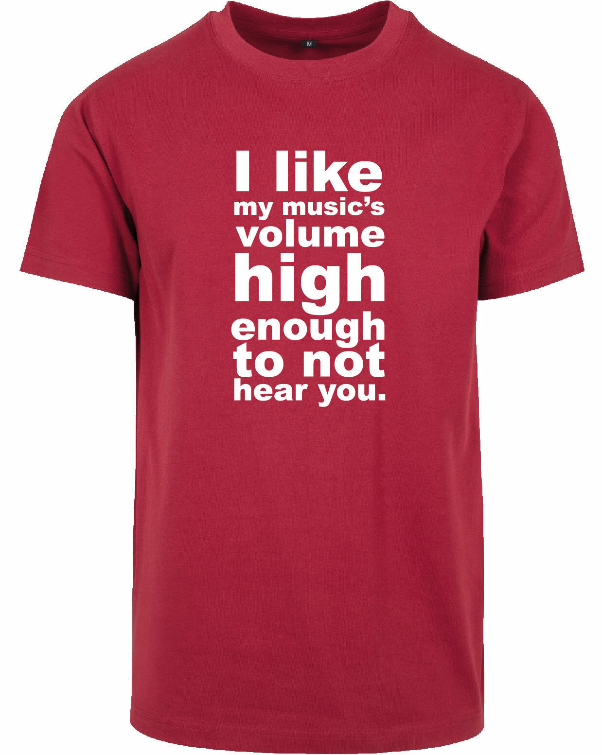 T-shirt - I like my music Burgundy