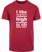 T-shirt - I like my music Burgundy