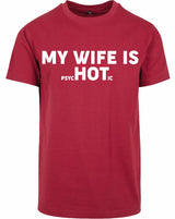 T-shirt - My wife is.. Burgundy