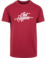 T-shirt - Shit Happens Burgundy