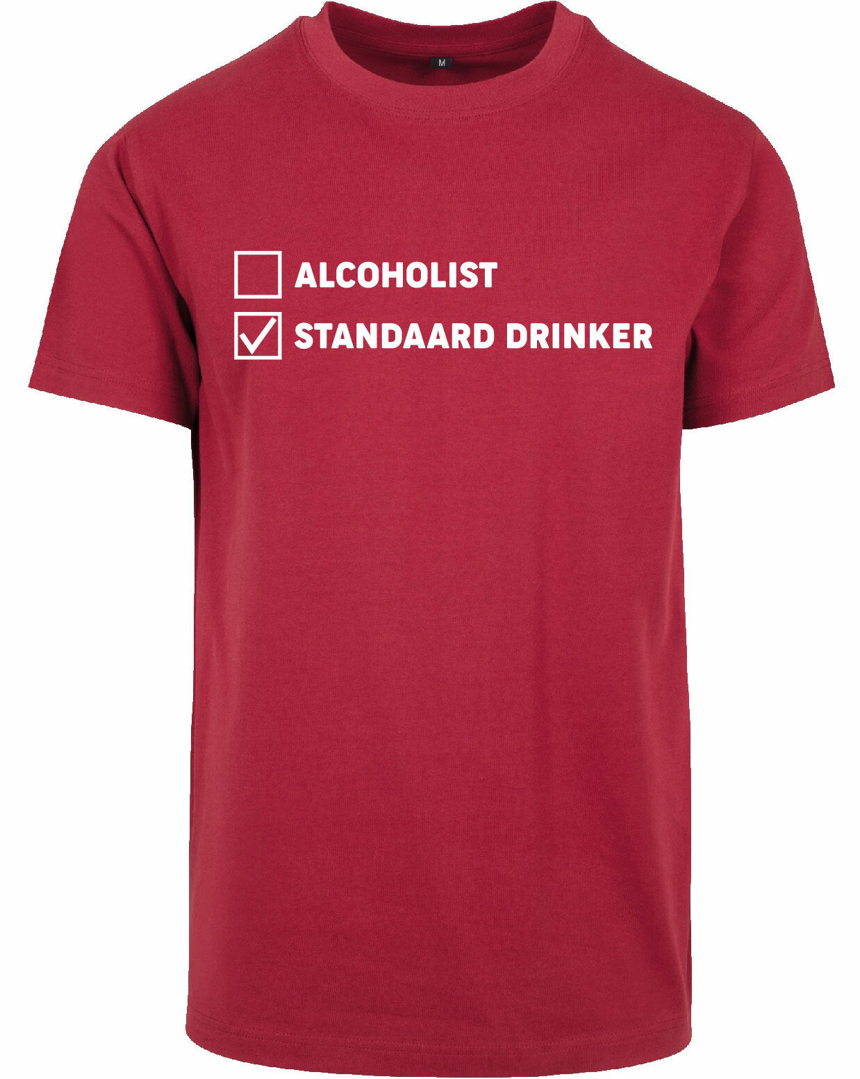T-shirt - Standaard drinker Burgundy