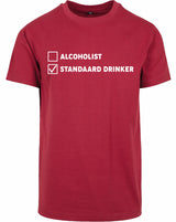 T-shirt - Standaard drinker Burgundy