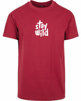 T-shirt - Stay Wild Burgundy