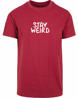 T-shirt - Stay Wierd Burgundy