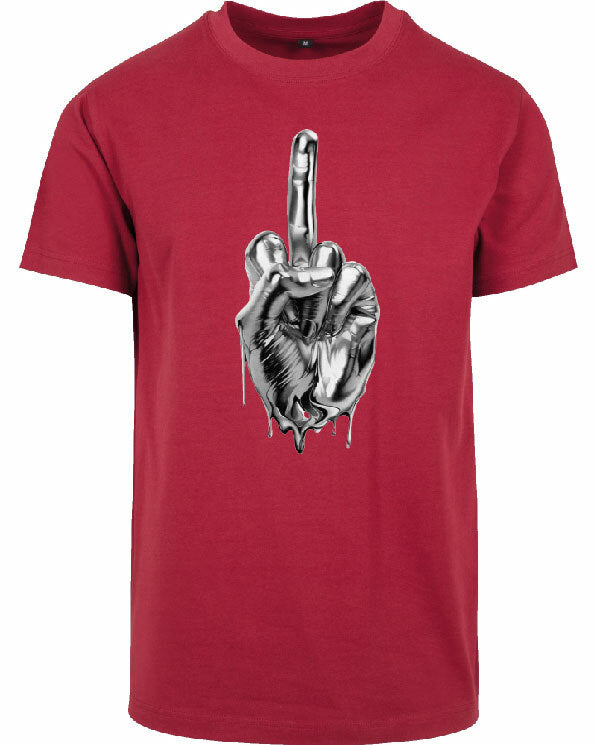 T-shirt - Middlefinger Burgundy