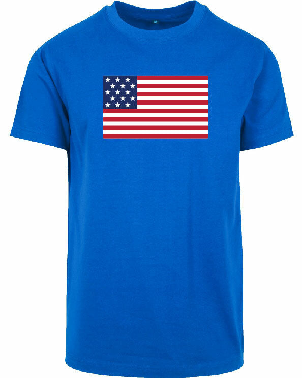 T-shirt - American Flag Cobalt Blue