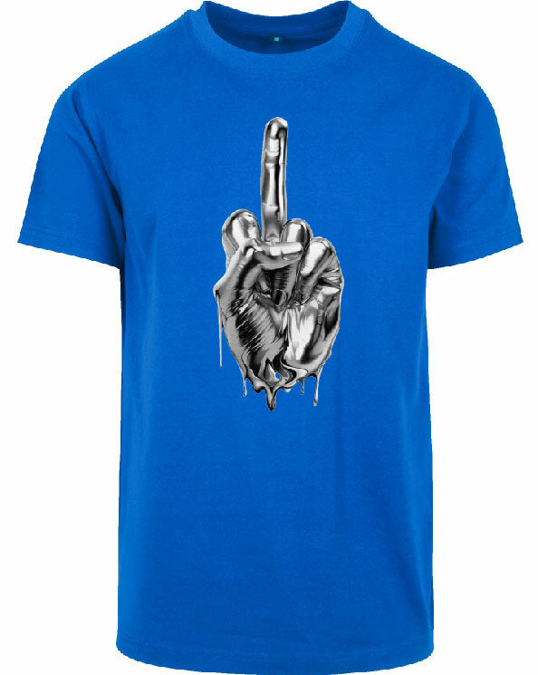 T-shirt - Middlefinger Cobalt Blue