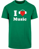T-shirt - I love music Forest Green