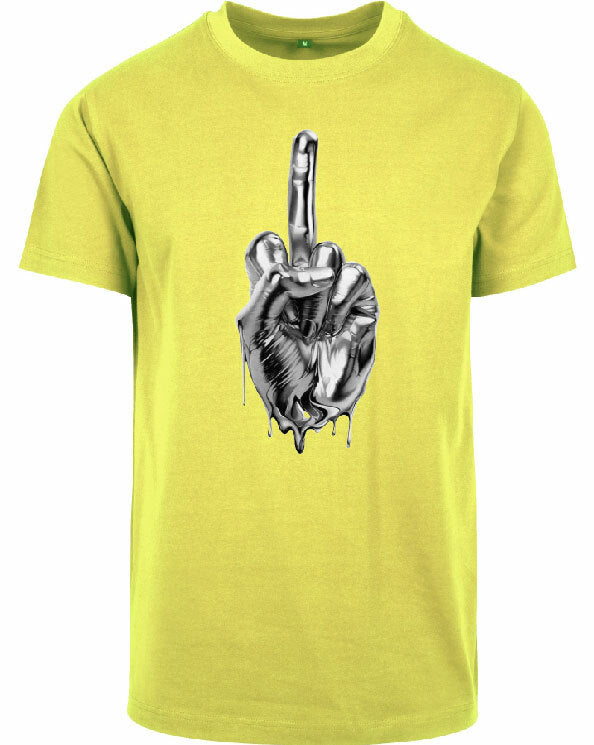 T-shirt - Middlefinger Frozen Yellow