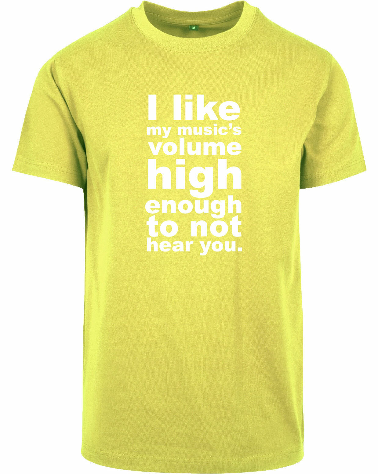 T-shirt - I like my music Frozen Yellow