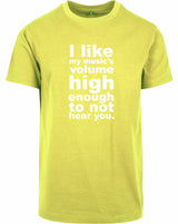 T-shirt - I like my music Frozen Yellow