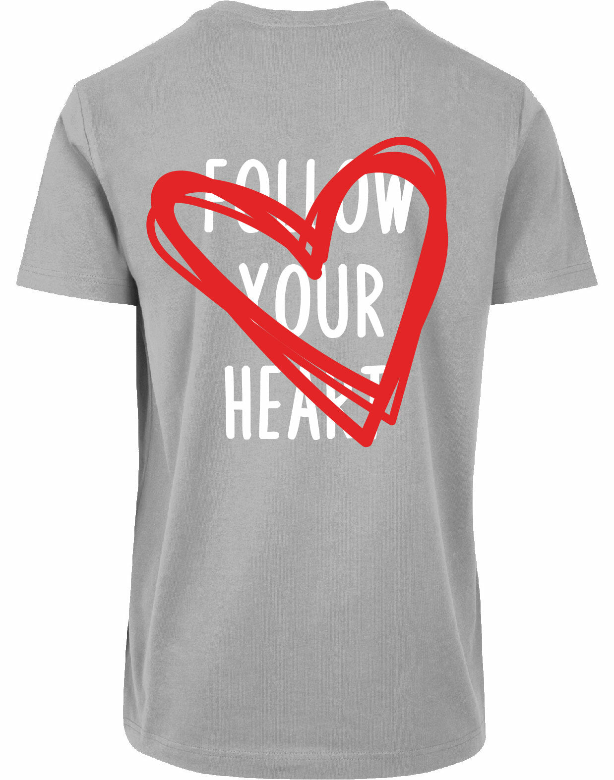 T-shirt - Follow your heart Heather Grey