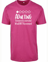 T-shirt - Adulting Hibiskus Pink