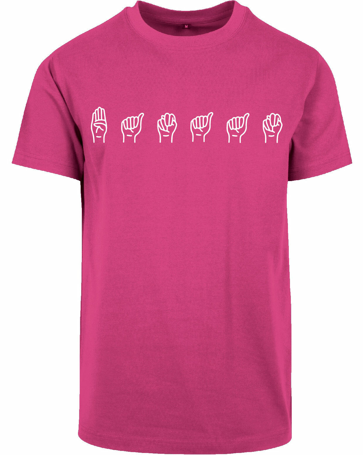 T-shirt - Gebarentaal; Banaan Hibiskus Pink
