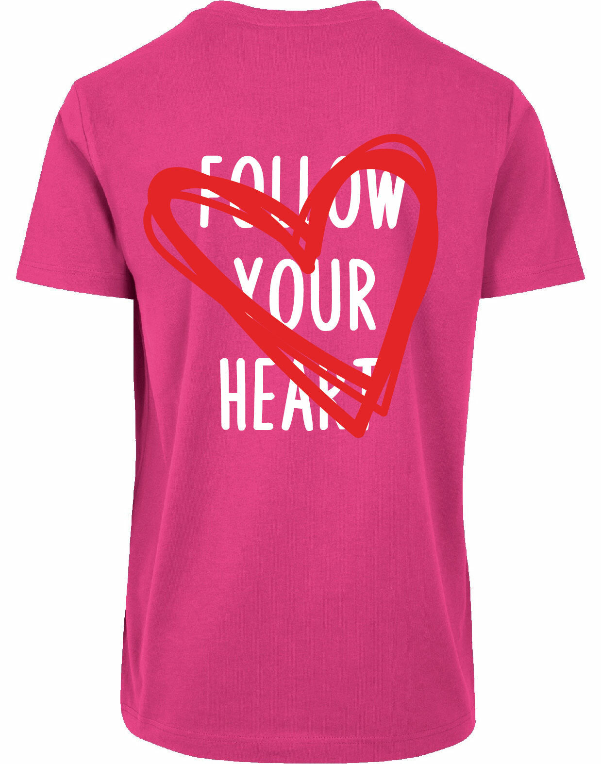 T-shirt - Follow your heart Hibiskus Pink