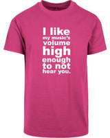 T-shirt - I like my music Hibiskus Pink