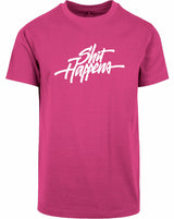 T-shirt - Shit Happens Hibiskus Pink