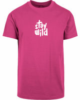 T-shirt - Stay Wild Hibiskus Pink