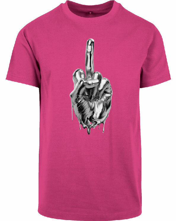 T-shirt - Middlefinger Hibiskus Pink