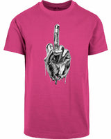 T-shirt - Middlefinger Hibiskus Pink