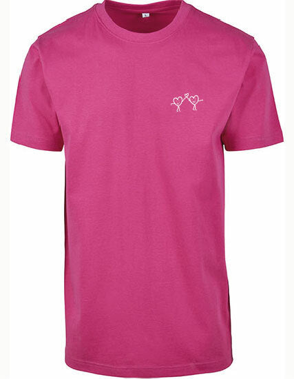 T-shirt - Hart in hart Hibiskus Pink