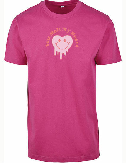 T-shirt - You melt my heart Hibiskus Pink