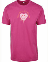 T-shirt - You melt my heart Hibiskus Pink