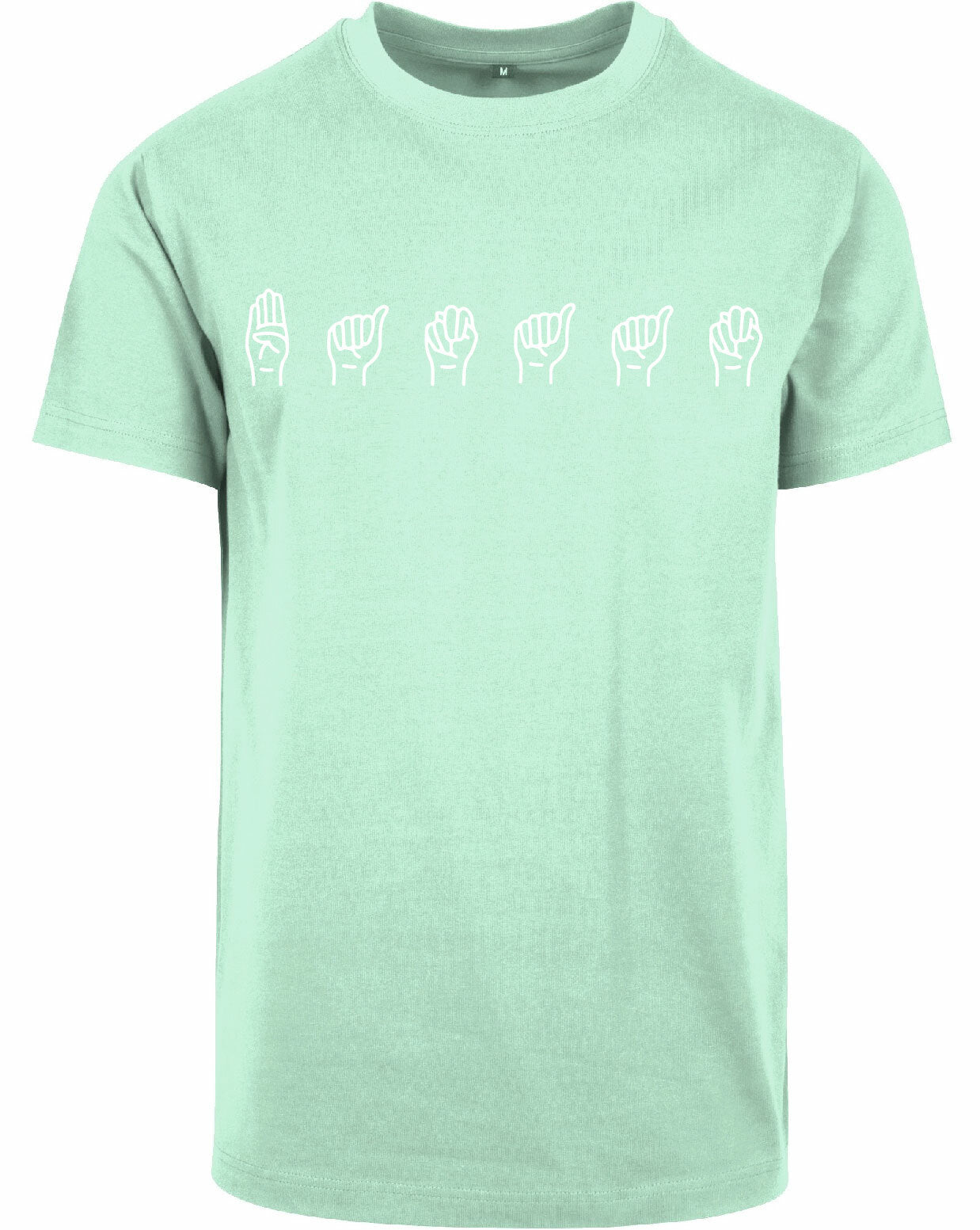 T-shirt - Gebarentaal; Banaan Mint