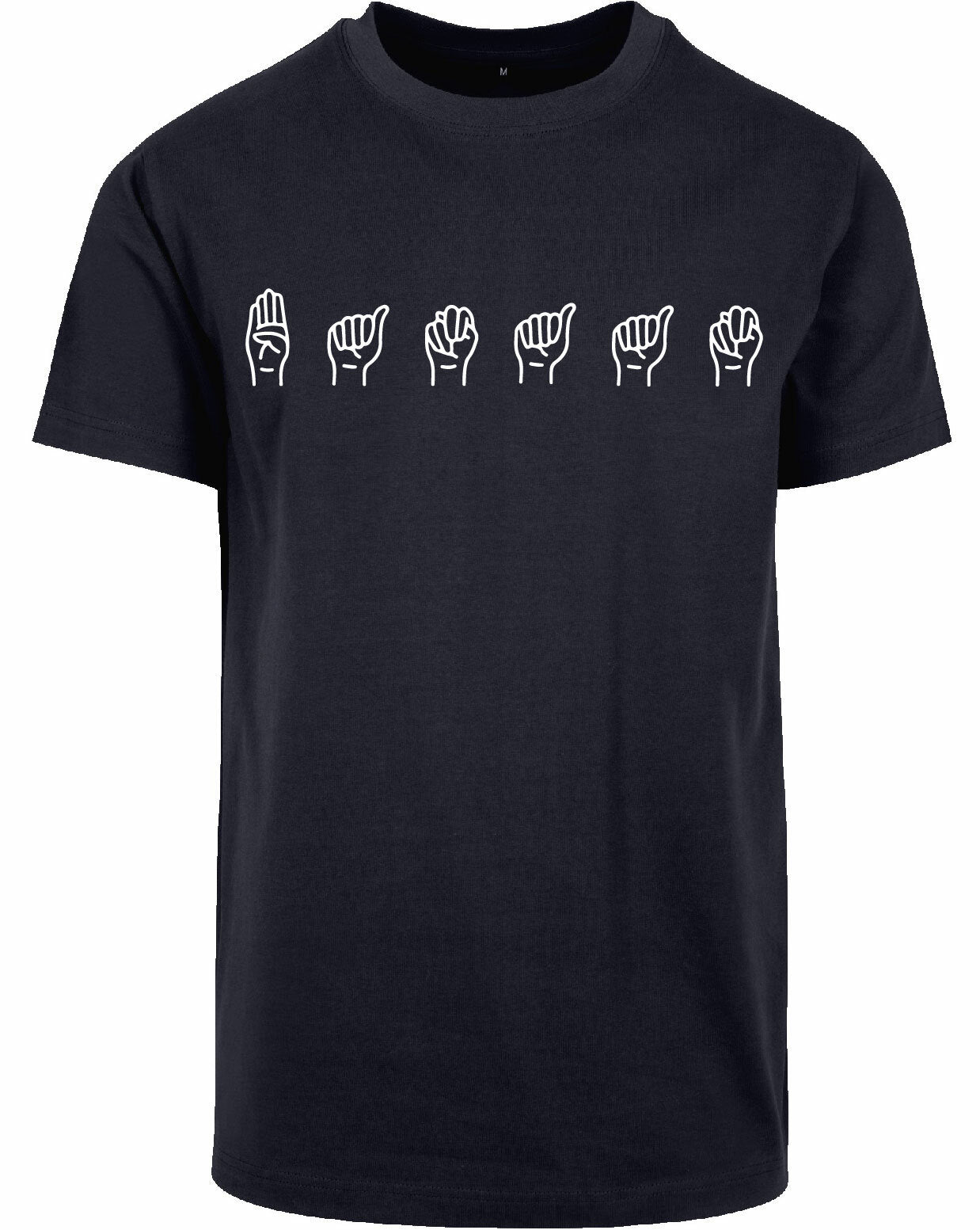 T-shirt - Gebarentaal; Banaan Navy