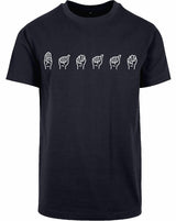 T-shirt - Gebarentaal; Banaan Navy