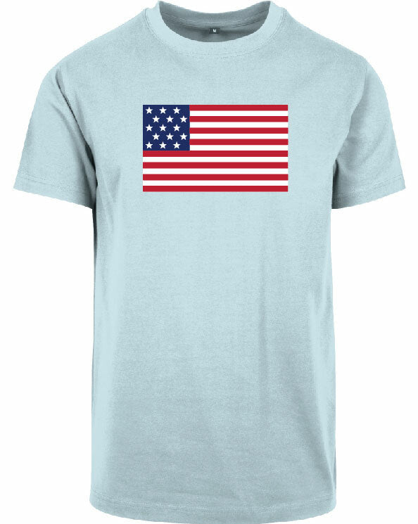 T-shirt - American Flag Ocean Blue