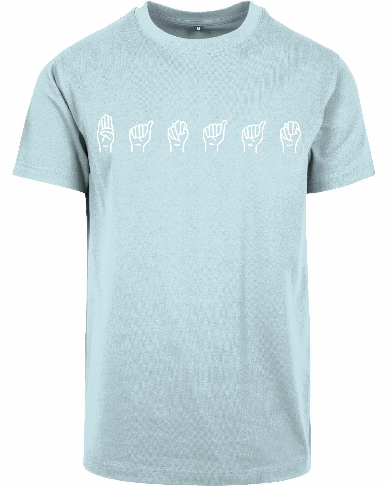 T-shirt - Gebarentaal; Banaan Ocean Blue