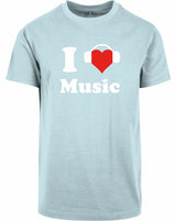 T-shirt - I love music Ocean Blue