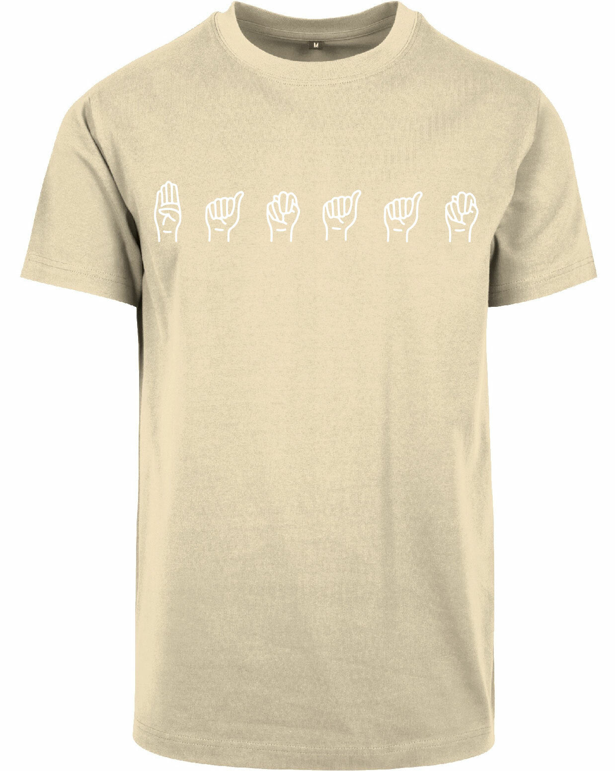 T-shirt - Gebarentaal; Banaan Sand
