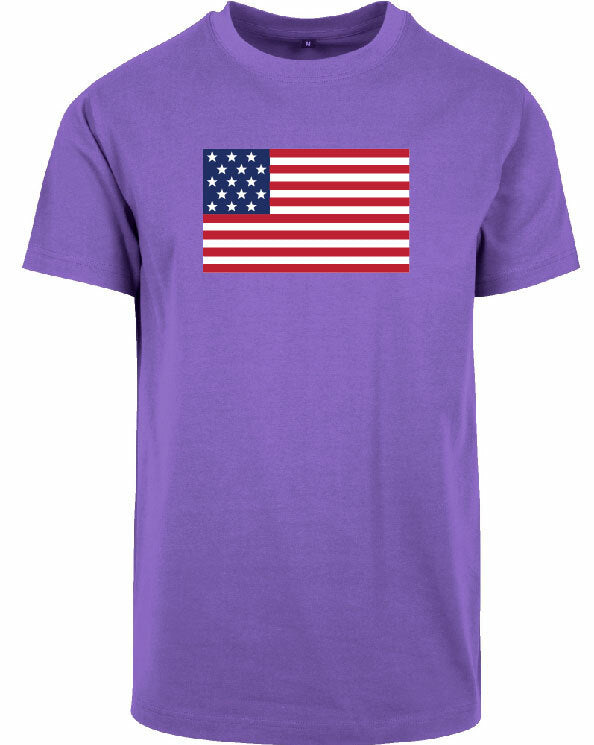 T-shirt - American Flag Ultra Violet