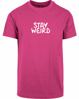 T-shirt - Stay Wierd Hibiskus Pink