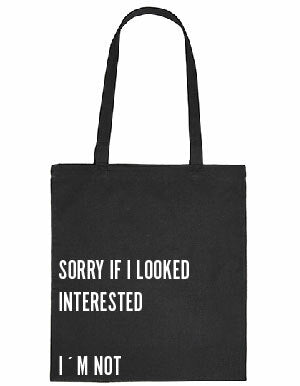 Tote bag - Sorry if i looked... Black