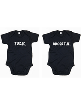 Rompertjes - Zusje & Broertje Zwart