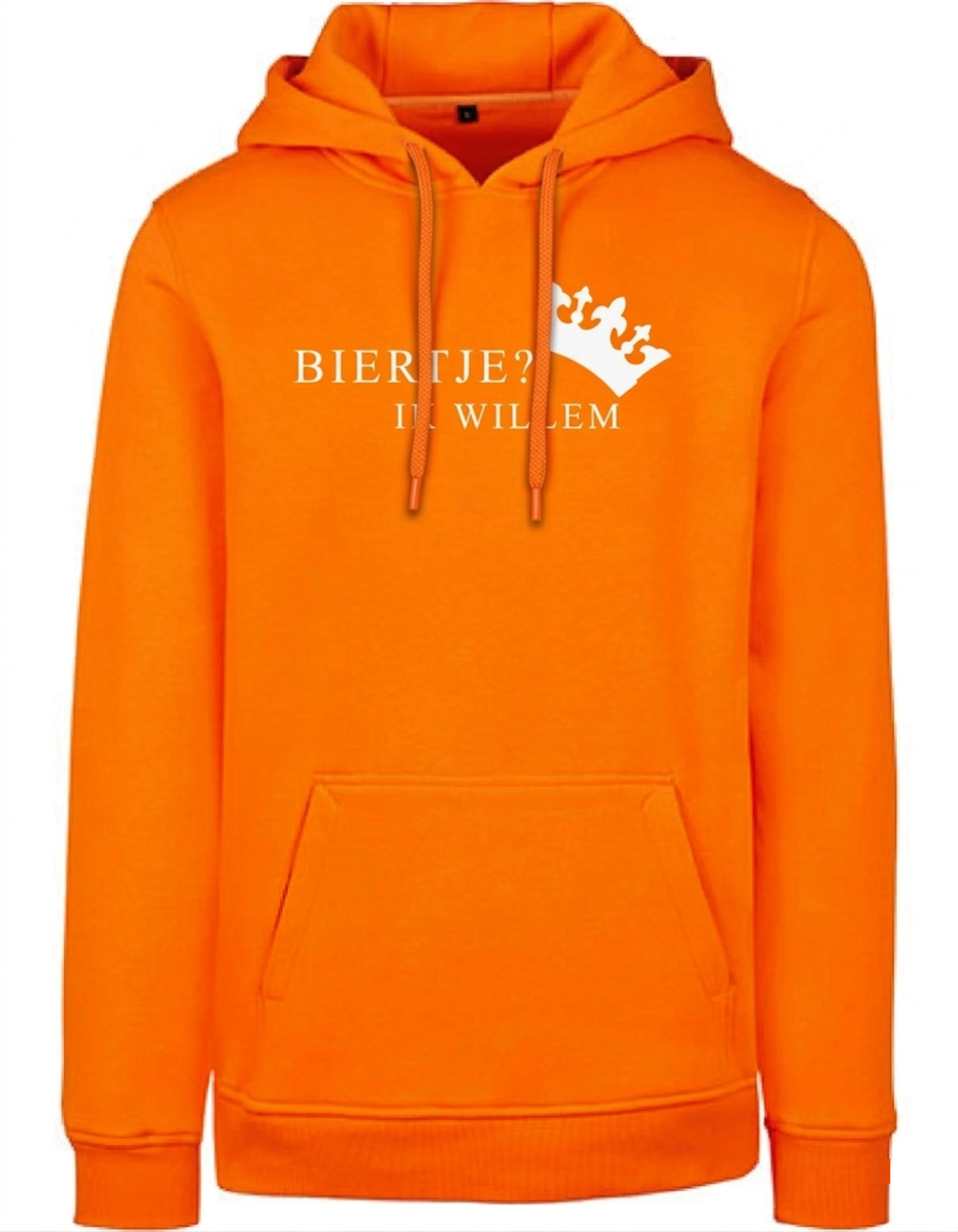 Hoodie Biertje Oranje - Wit