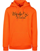 Hoodie Wijntje Oranje - Zwart