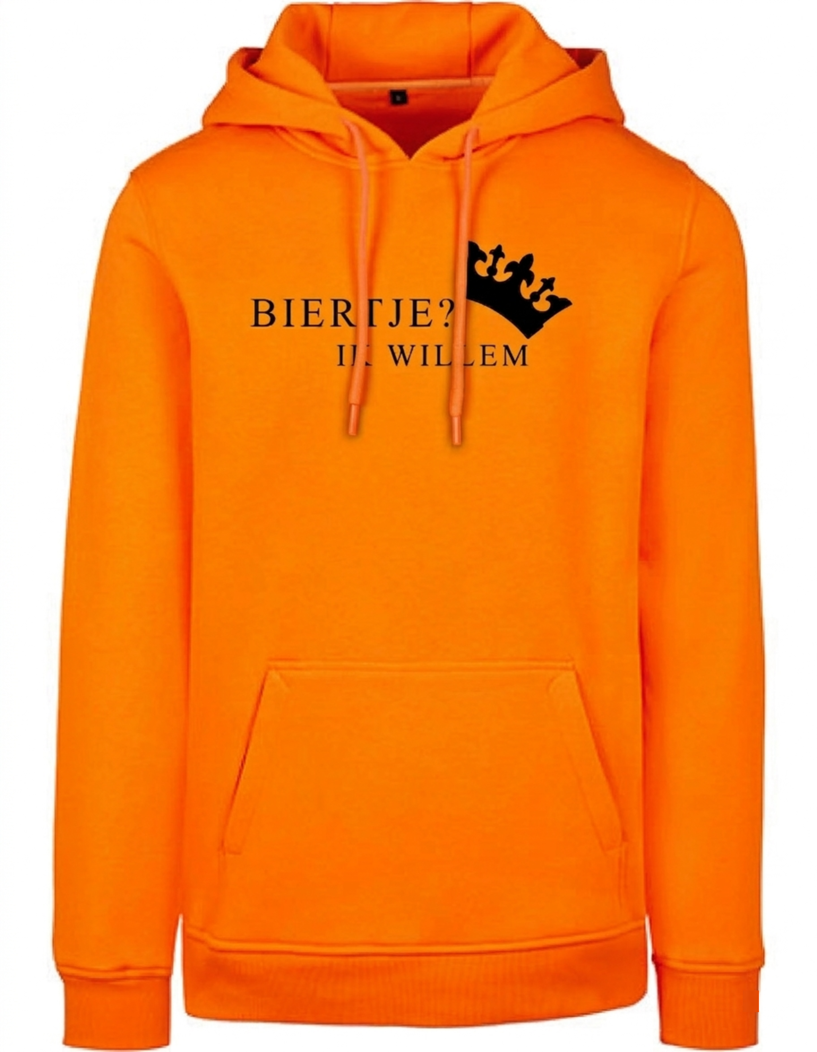 Hoodie Biertje Oranje - Zwart