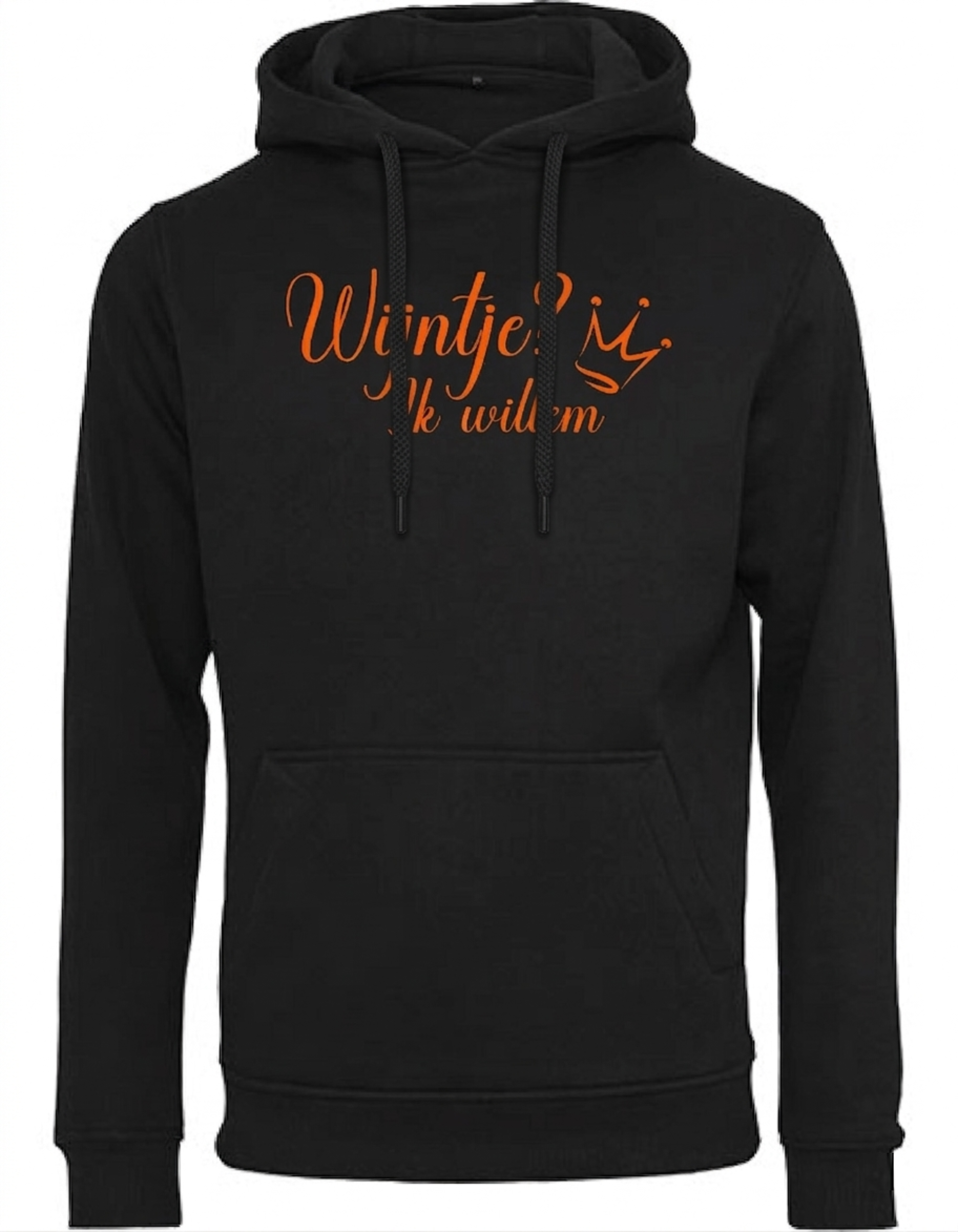 Hoodie Wijntje Zwart - Oranje
